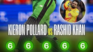 5 Six In 5 ball Kireon Pollard Vs Rashid Khan in Hundred league  THEHUNDRED [upl. by Tinaret]