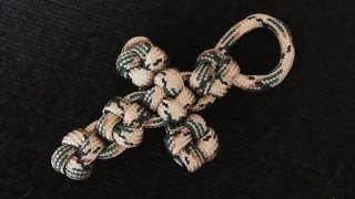 How To Tie A Paracord Chinese Crown Knot Knotted Cross [upl. by Florio]