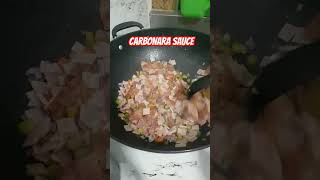 Lets cook Carbonars sauce easycook food cooking carbonara [upl. by Arahc]