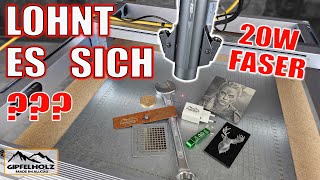 Faserlaser mit 20 Watt Atomstack MR20  iKier 1064nm  iKier K1 Pro 1064nm  Metall Gravur Test [upl. by Imas]