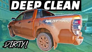 Deep cleaning the Muddiest Ford Ranger Wildtrak 4WD 4x4 Ever  Auto Detail Car wash  4x4 off road [upl. by Animor]