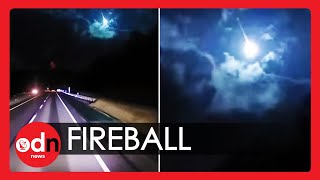 Amazing Footage as Meteor Lights Up Skies Over Pennsylvania [upl. by Holcomb]