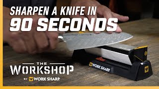 How to Sharpen a Knife in 90 Seconds Quick Easy Knife Sharpening Tutorial [upl. by Ronnoc]