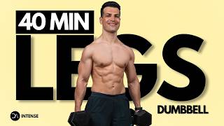 40 min Dumbbell LOWER BODY Workout  Controlled Strength Routine  ABS  Energy Demanding [upl. by Shepley]