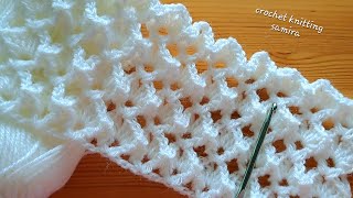 how to crochet an easy fast stitch for beginners ideal for blankets shawlseasy crochet baby blanket [upl. by Seitz]