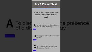 MVA Permit Practice Test maryland shorts [upl. by Nauqram]