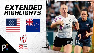 USA v New Zealand  2024 HSBC WORLD RUGBY SEVENS HIGHLIGHTS  4724  NBC Sports [upl. by Sirama]