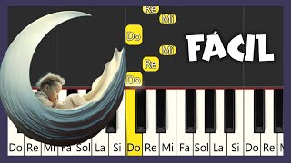 HIJO DE LA LUNA  MECANO  TUTORIAL DE PIANO FÁCIL  CANCIÓN FÁCIL PARA PIANO CON NOTAS [upl. by Bowen155]