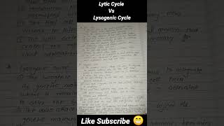 Lytic Cycle And Lysogenic Cycle notesbiology [upl. by Ursal]