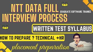 NTT Data Recruitment Process  Interview  How To Prepare  Exam Pattern Freshers Off Campus Drive [upl. by Htinnek]