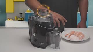 Centrifuga de Alimentos Britânia Juicer 700  Montagem dos acessórios e instruções de uso [upl. by Nedearb]