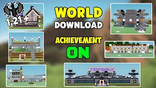 Minecraft 121 survival world download  Download map survival Mcpe 121  Mcpe world download [upl. by Eidoj]