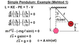 Physics 68 Lagrangian Mechanics 6 of 25 Simple Harmonic Motion Method 1 [upl. by Atikahs]