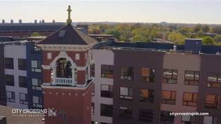 Aerial View of Parkside at City Crossing  Luxury Apartments Downtown New Haven [upl. by Pitzer734]