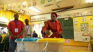 Namibia election Vice president NandiNdaitwah among first to vote  AFP [upl. by Serene193]