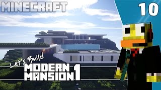 Minecraft Lets Build Modern Mansion Final Part [upl. by Yrhcaz904]