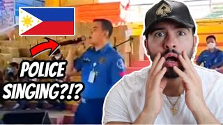 🇵🇭 Police In The Philippines Sing ‘She’s Gone’ By Steelheart British REACTION [upl. by Hnahk]