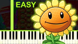 GRAZE THE ROOF  PLANTS VS ZOMBIES  EASY Piano Tutorial [upl. by Kenneth]