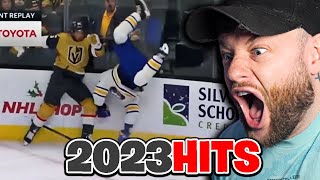 REACTING TO NHL BIGGEST HITS IN 2023 [upl. by Tortosa536]