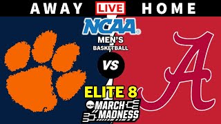 Clemson vs Alabama  March Madness Elite 8  NCAA Mens Basketball Live Scoreboard [upl. by Christophe]