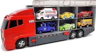 26 Types Tomica Cars ☆ Tomica opening and put in big Okatazuke convoy [upl. by Kayle]