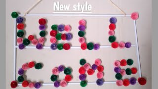 WELCOME Frame Decoration  Welcome Craft ideas  Welcome Wall Hanging  Welcome decoration ideas [upl. by Furmark]