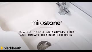 Mirostone Solid Surface Acrylic sinks and drainer grooves [upl. by Ewnihc]