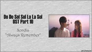 Easy Lyrics Sondia  Always Remember Do Do Sol Sol La La Sol OST Part 10 [upl. by Swain315]