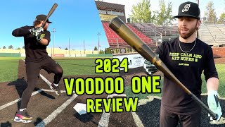 Hitting with the 2024 DEMARINI VOODOO ONE  BBCOR Baseball Bat Review [upl. by Fang749]