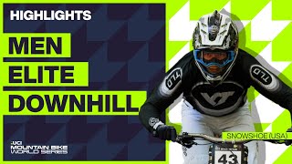 Snowshoe  Men Elite DHI Highlights  2023 UCI Mountain Bike World Cup [upl. by Essilec]