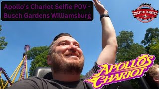 Apollos Chariot Selfie POV  Busch Gardens Williamsburg [upl. by Airetnahs]