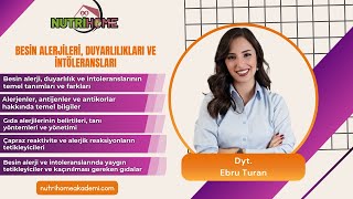 Besin Alerjileri Duyarlılıkları ve İntoleransları Eğitimi [upl. by Melantha]