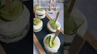 Cucumber Canapés Party Appetizers appetizer partyfood [upl. by Gide]