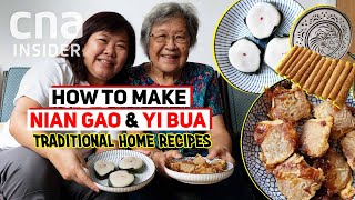 Vanishing Home Recipes Nian Gao Rice Cake amp Hainanese Yi Bua Coconut Kueh [upl. by Anelhtac796]