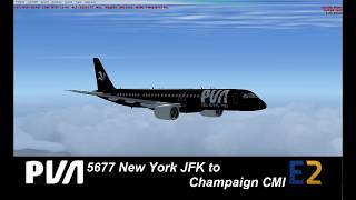 PVA 5677 New York JFK to Champaign CMI v703 [upl. by Naujit]