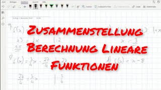 Zusammenstellung Lineare Funktionen [upl. by Richara]