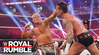 Cody Rhodes outlasts everyone to win Mens Royal Rumble Match Royal Rumble 2024 highlights [upl. by Andrei]