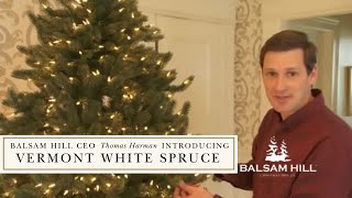 Balsam Hill CEO Thomas Harman introducing Vermont White Spruce [upl. by Sergu47]