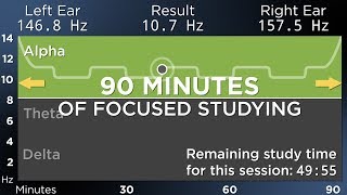 v1 90 Minutes of Focused Studying The Best Binaural Beats [upl. by Adnuahsar409]