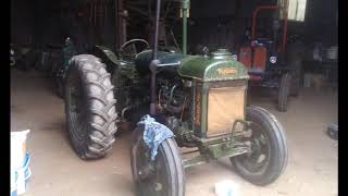 Fordson Standard N start and first drive [upl. by Yztim123]