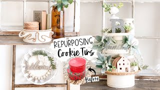 3 Ways To Repurpose Cookie Tins  Trash To Treasure  Budget Friendly DIYs  Ashleigh Lauren [upl. by Venditti]