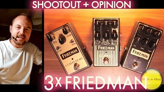 Shootout  Opinion FRIEDMAN GOLDEN PEARL vs SMALLBOX vs BEOD Overdrive Shootout [upl. by Lewie]