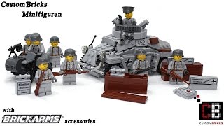 BrickArms WW2 Zubehör mit Custombricks Minifiguren aus LEGO ® Steinen [upl. by Rawden679]