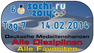 Sotschi 2014 Olympia Special 22  Tag 7  14022014  Deutschland Medaillenchancen [upl. by Alyk]