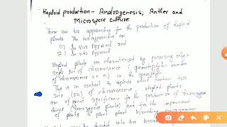 Haploid ProductionAndrogenesis by Garima Dwivedi Assistant Professor Biotechnology [upl. by Tilly666]