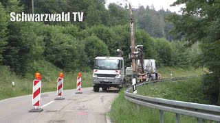 🚨🚧 Wenn dann richtig Baustelle an der L 151 bei Herrischried verzögert sich 03112022 [upl. by Smiga]