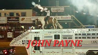 Horse Stunts  John Payne  The One Arm Bandit  Woodward Oklahoma ‐ Rodeo [upl. by Tioneb]