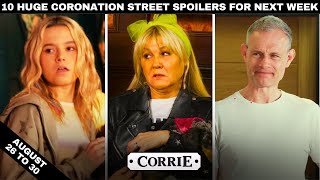 10 Huge Coronation Street Spoilers for August 26th to 30th  from corrie 2024 spoilers [upl. by Gaylene]