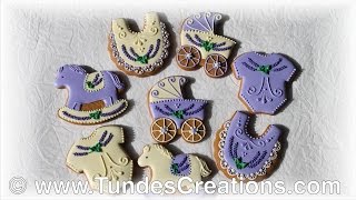 Baby shower cookies with lavenders [upl. by Snoddy]