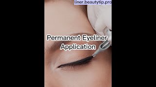 Permanent Eyeliner Tutorial permanentmakeuptraining [upl. by Oicram155]